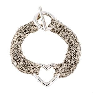 Authentic Tiffany & Co Mesh Heart 💕 multi strand bracelet